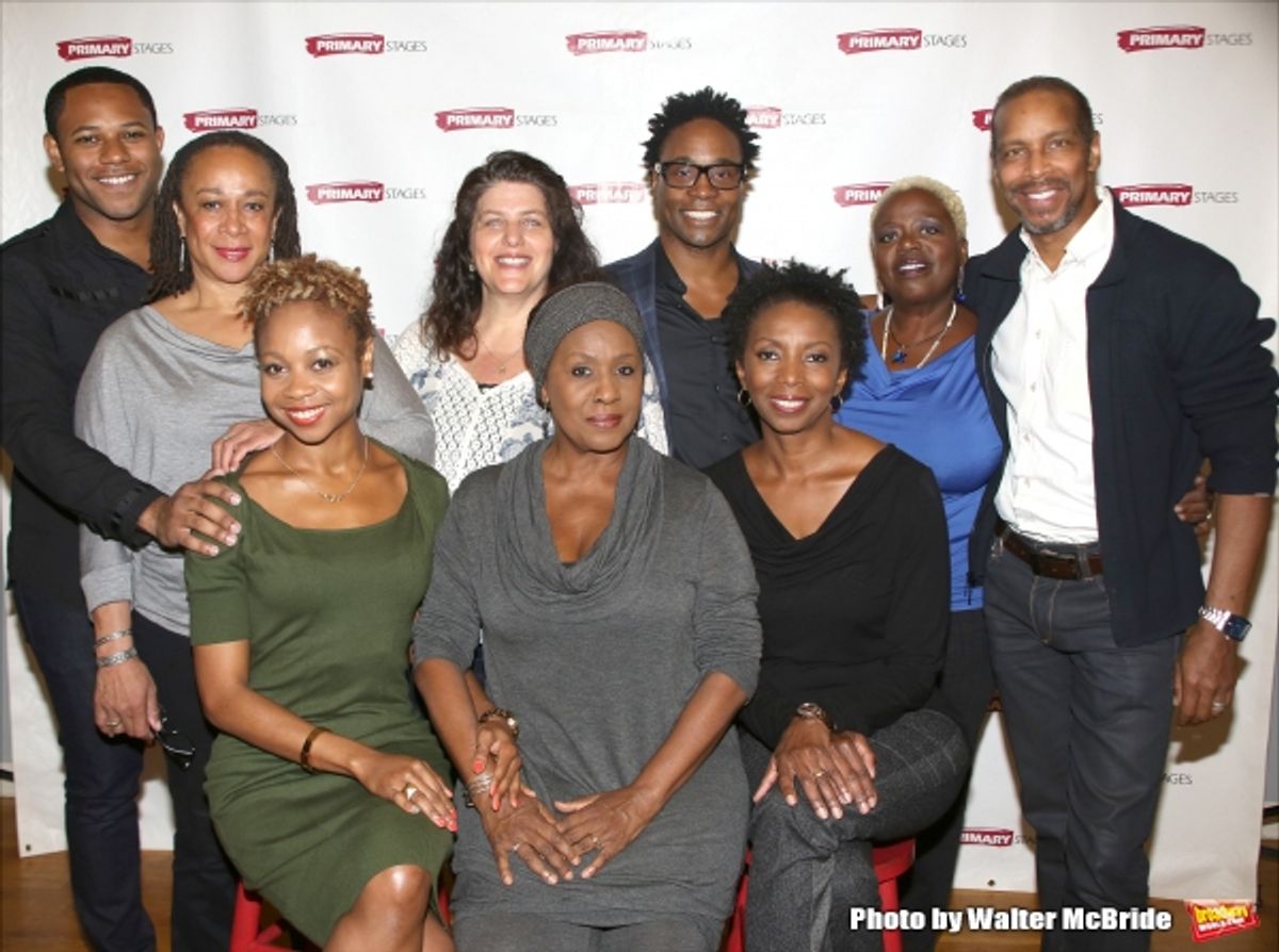  (L-R, Top) Larry Powell, S. Epatha Merkerson, Sheryl Kaller, playwright Billy Porter, Lillias White, Kevyn Morrow, (L-R, Bottom) Sheria Irving, Elain Graham and Sharon Washington at 