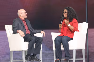 Oprah Winfrey with poet and philosopher Mark Nepo Photo