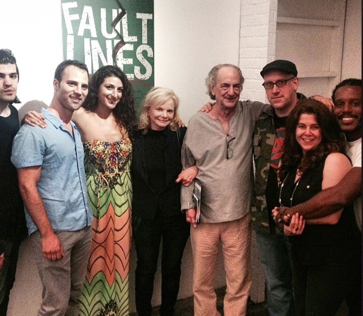 Lyle Kessler and Margaret Ladd with the cast at 
