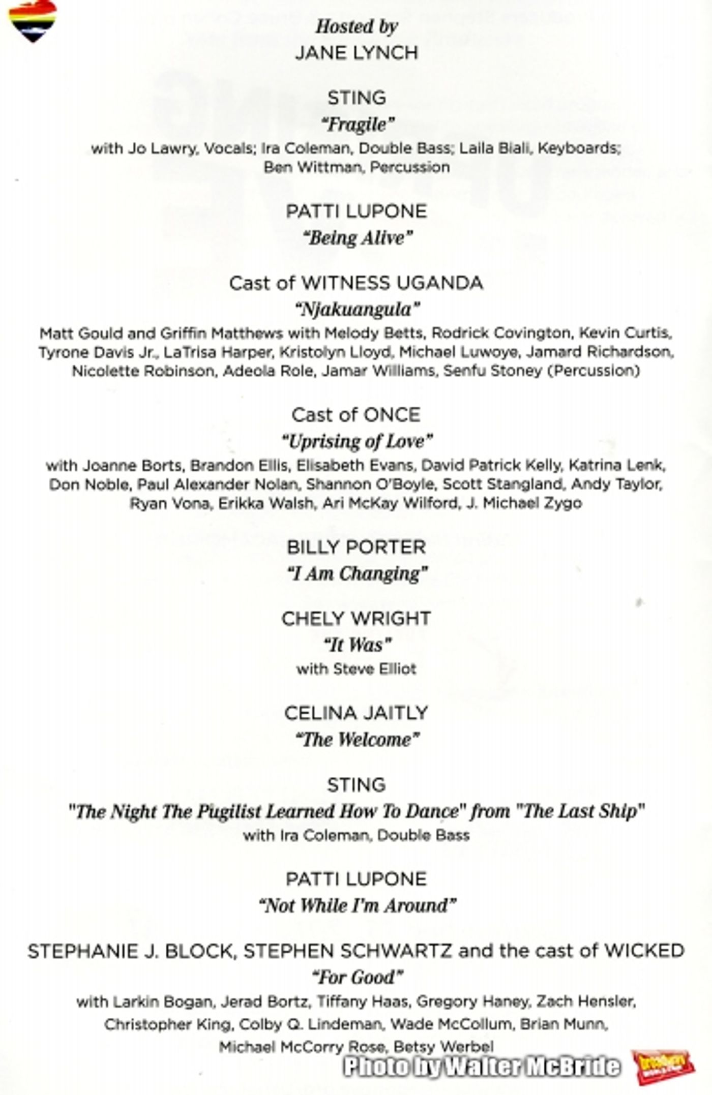 Photo Coverage: Broadway Sings for Global Equality - Inside UPRISING OF LOVE with Sting, LuPone, Porter & More! Photo Coverage: Broadway Sings for Global Equality - Inside UPRISING OF LOVE with Sting, LuPone, Porter & More! Image