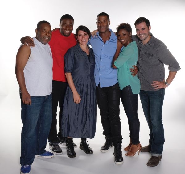 Director Rachel Chavkin (center) with the cast of The Royale: Ray Anthony Thomas, Oki Photo
