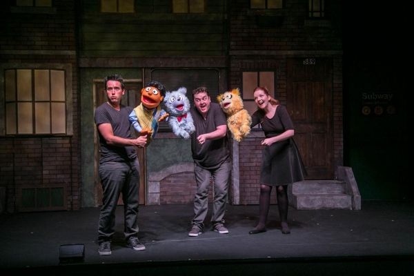 Mike L'Altrella with Princeton and Carey Van Hollen and Jamison Daniels both puppetin Photo