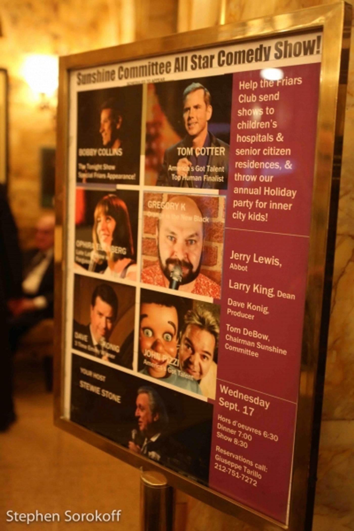 Photo Coverage: Inside Friars Club's SUNSHINE COMMITTEE ALL STAR COMEDY SHOW at The Jerry Lewis Monestery  Image