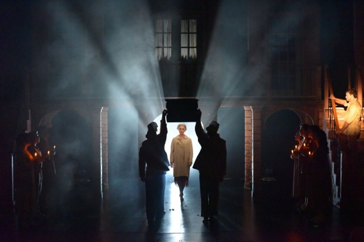 Janine Divita as Eva Peron at 