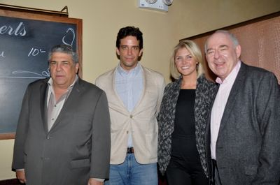 Vincent Pastore, Nick Cordero, Amanda Kloots-Larsen and Lenny Wolpe Photo