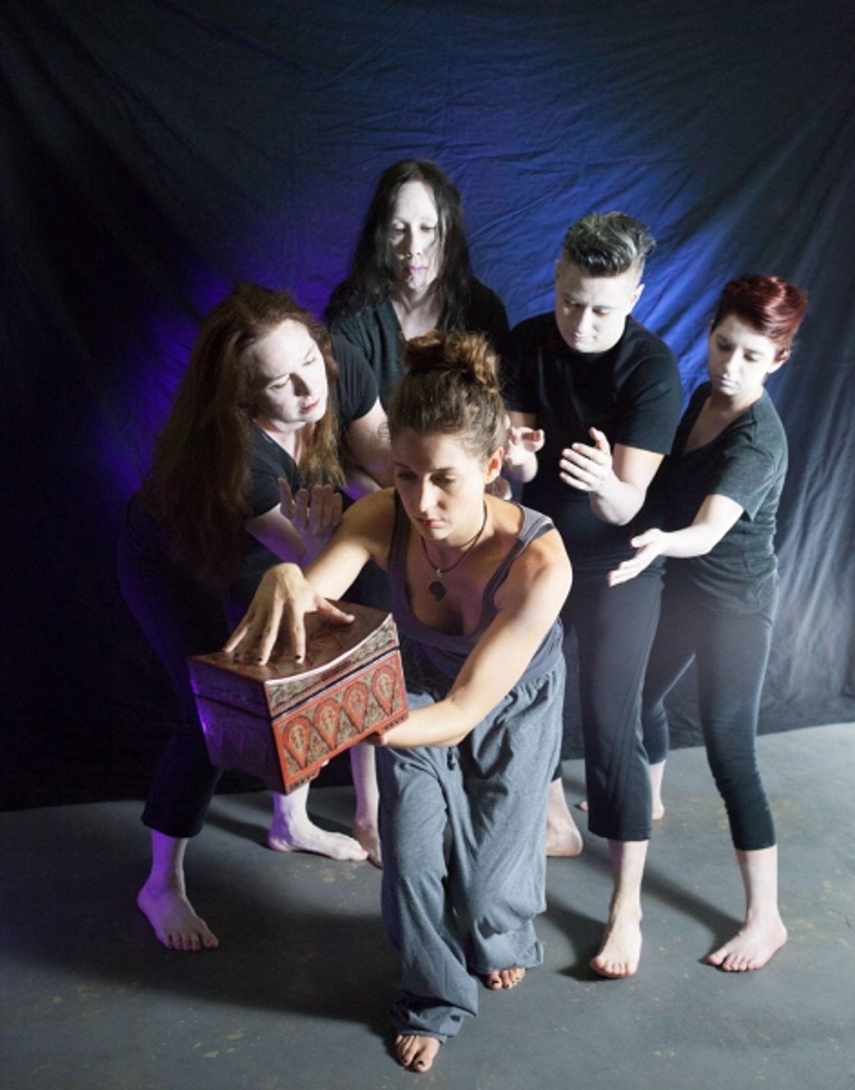 From left: Jennifer Davis, Elaine Dove, Kt Shorb, Melissa Trevino. (Center) Ameila Turner in STILL NOW.  Photo by Maureen Martinez. at 