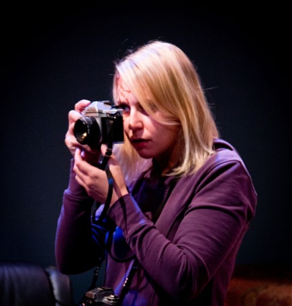 Molly Karrasch in TIME STANDS STILL.  Photo by Christopher Loveless. Photo