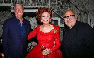 Scott Wittman, Lypsonka, and author/Sirius XM Radio Host Frank DeCaro Photo