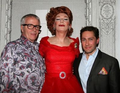 Lypsinka with the producers of the upcoming LYPSINKA! THE TRILOGY . . . Kevin Malony  Photo