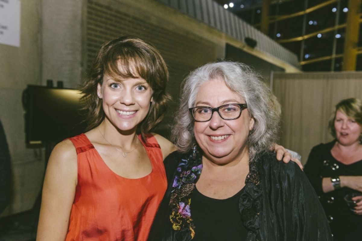 Cast members Jenna Sokolowski (Phyllis) and Jayne Houdyshell (Alma)  at 