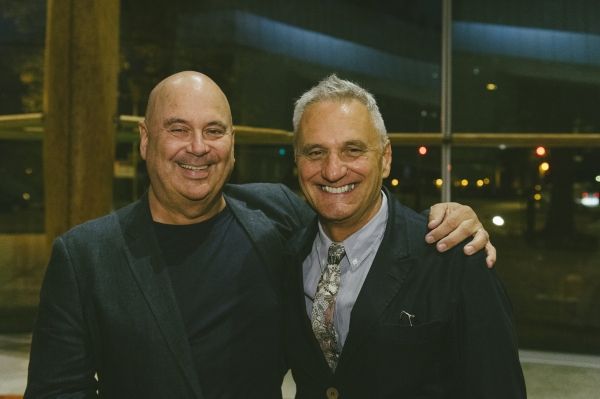 Set and costume designer Ken MacDonald and playwright Morris Panych  Photo