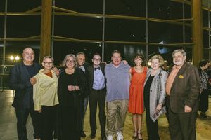 The company of The Shoplifters with Board Chair Beth Newburger Schwartz and husband R Photo