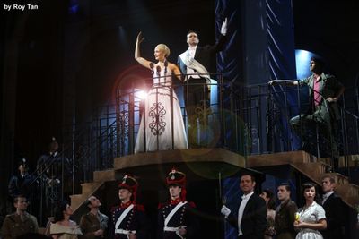Madalena Alberto as Evita and Ben Forster as Augustin Magaldi Photo