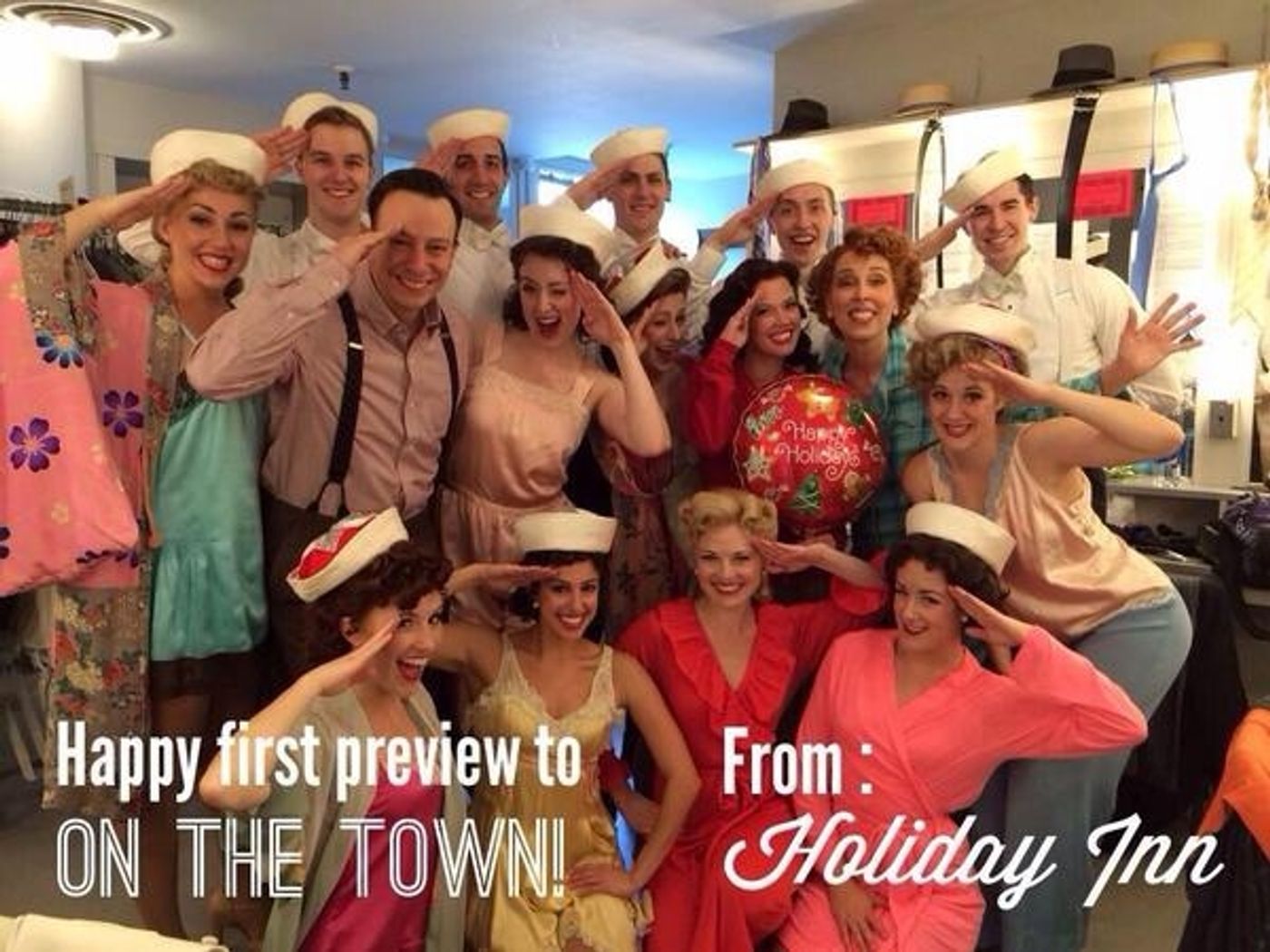 Photo Flash: Saturday Intermission Pics, September 20 - HOLIDAY INN Wishes ON THE TOWN a Happy First Preview, and More  Image