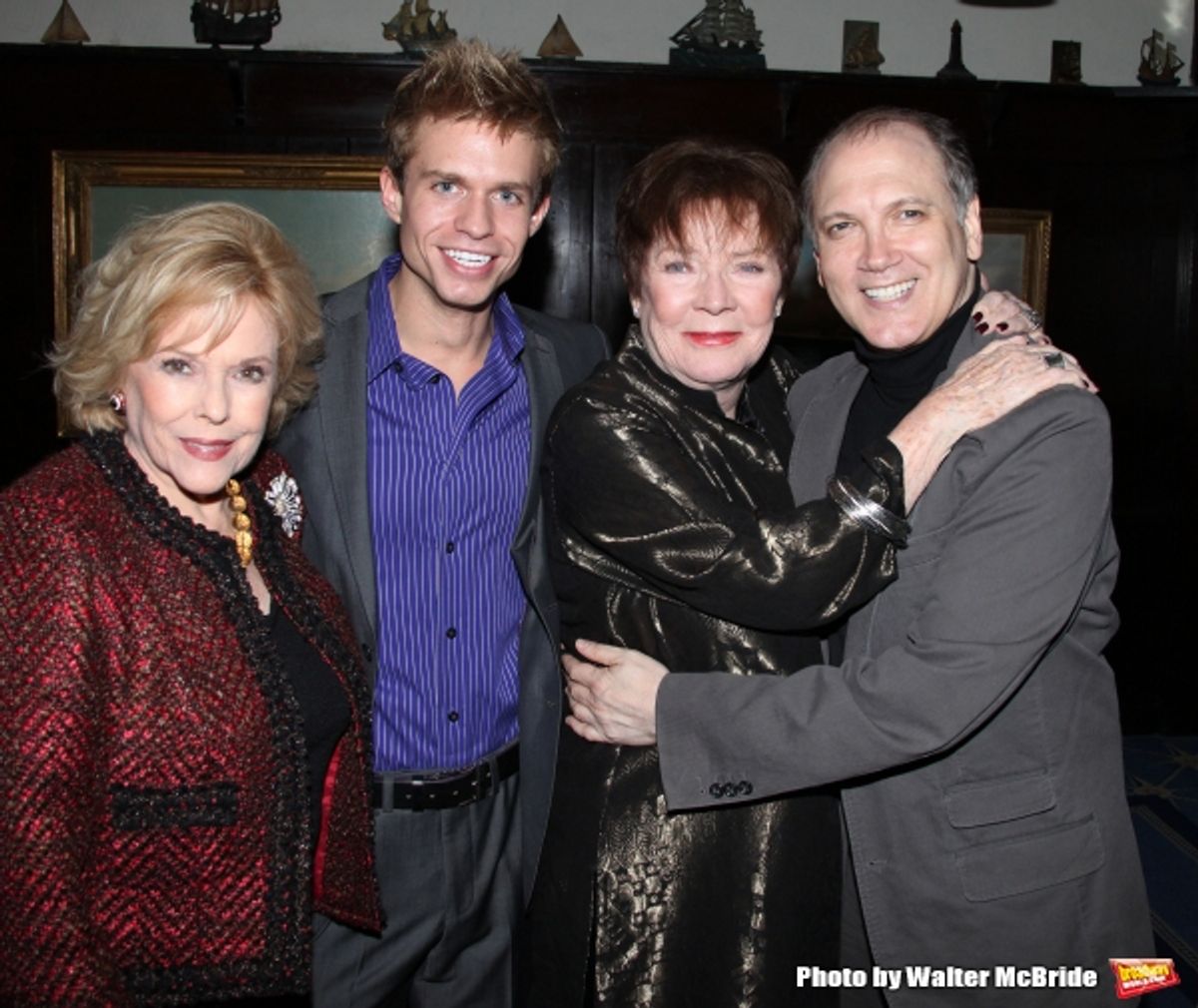 Eileen Fulton, Hunter Ryan Herdlicka, Polly Bergen & Charles Busch.attending the Joan Rivers hosted book party in honor of authors, Alan Shayne and Norman Sunshine''s new book, ''Double Life: A Love Story from Broadway to Hollywood at the 21 Club in New Y at 