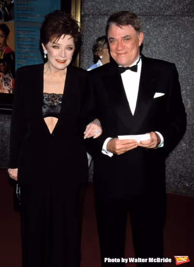 Polly Bergen (In Vintage Armani) with Rex Reed 55th Annual Tony awards.Radio City, NY Photo