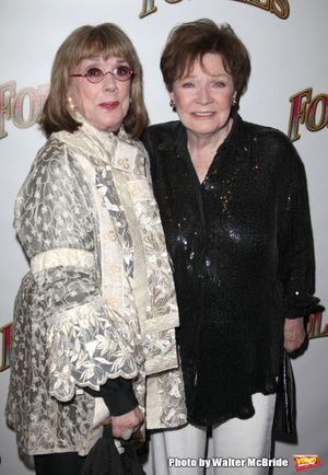 Phyllis Newman & Polly Bergen.attending the Broadway Opening Night Performance of ''F Photo