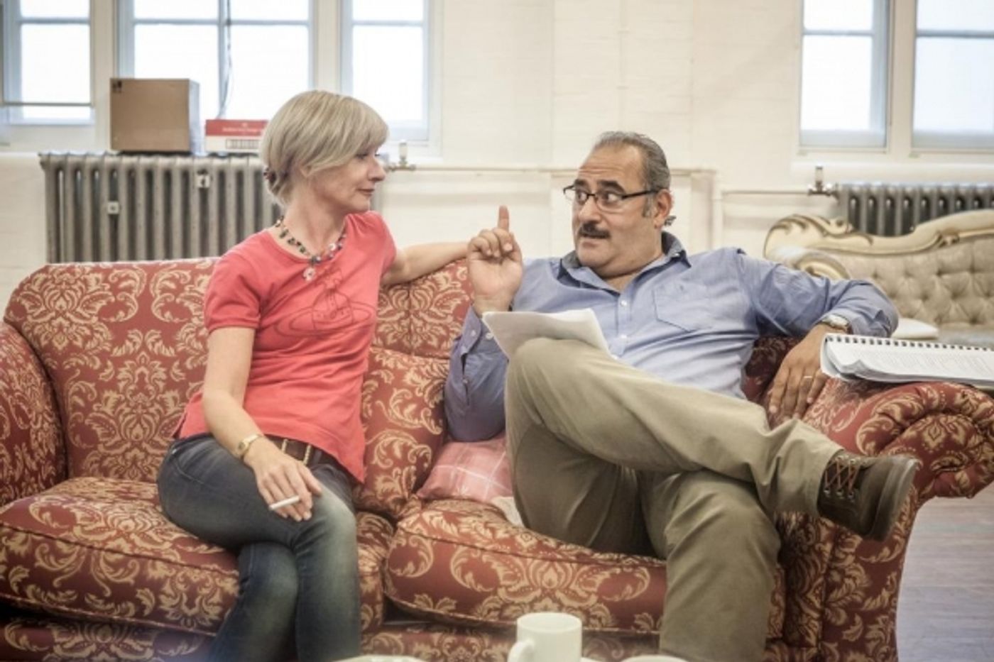 Photo Flash: In Rehearsal for EAST IS EAST at Trafalgar Studios  Image