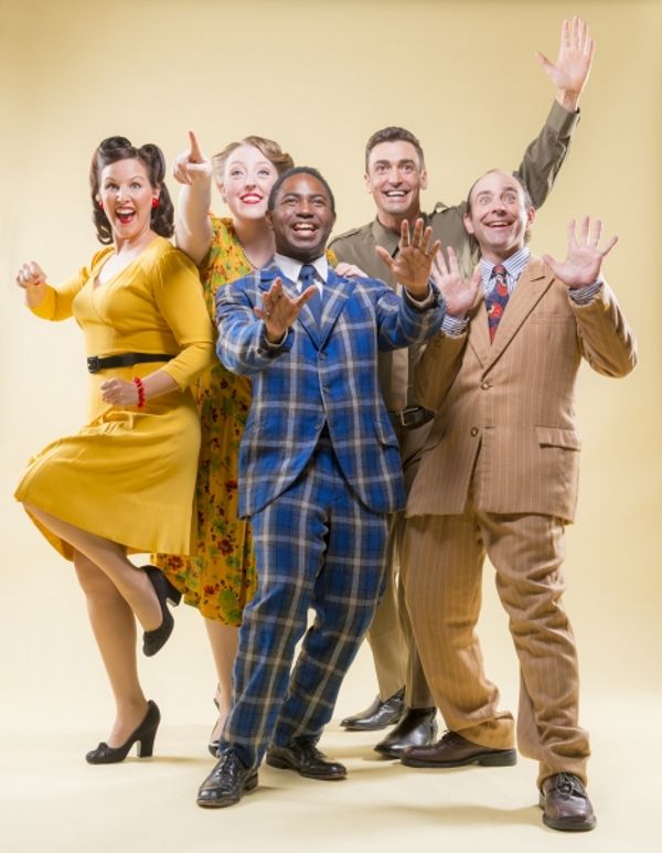 Dyan McBride, Heather Orth, AeJay Mitchell, Tyler McKenna, and Brian Herndon sing ''T Photo