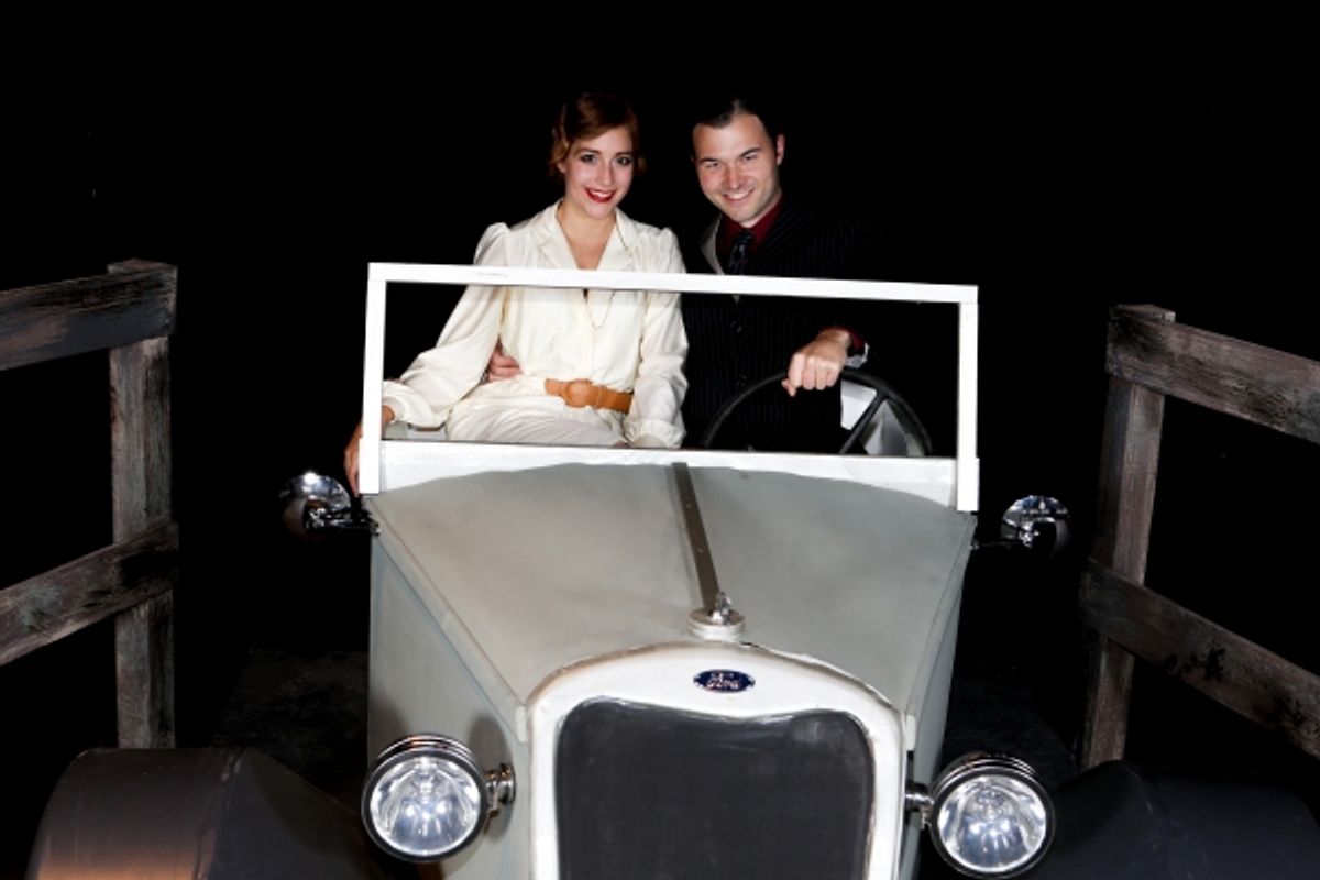 Larissa White as Bonnie and Matt Pentecost as Clyde at 