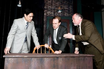 The lawmen -- Reynaldo Arceno as Deputy Ted Hinton, Christopher ''Zany'' Clark as She Photo