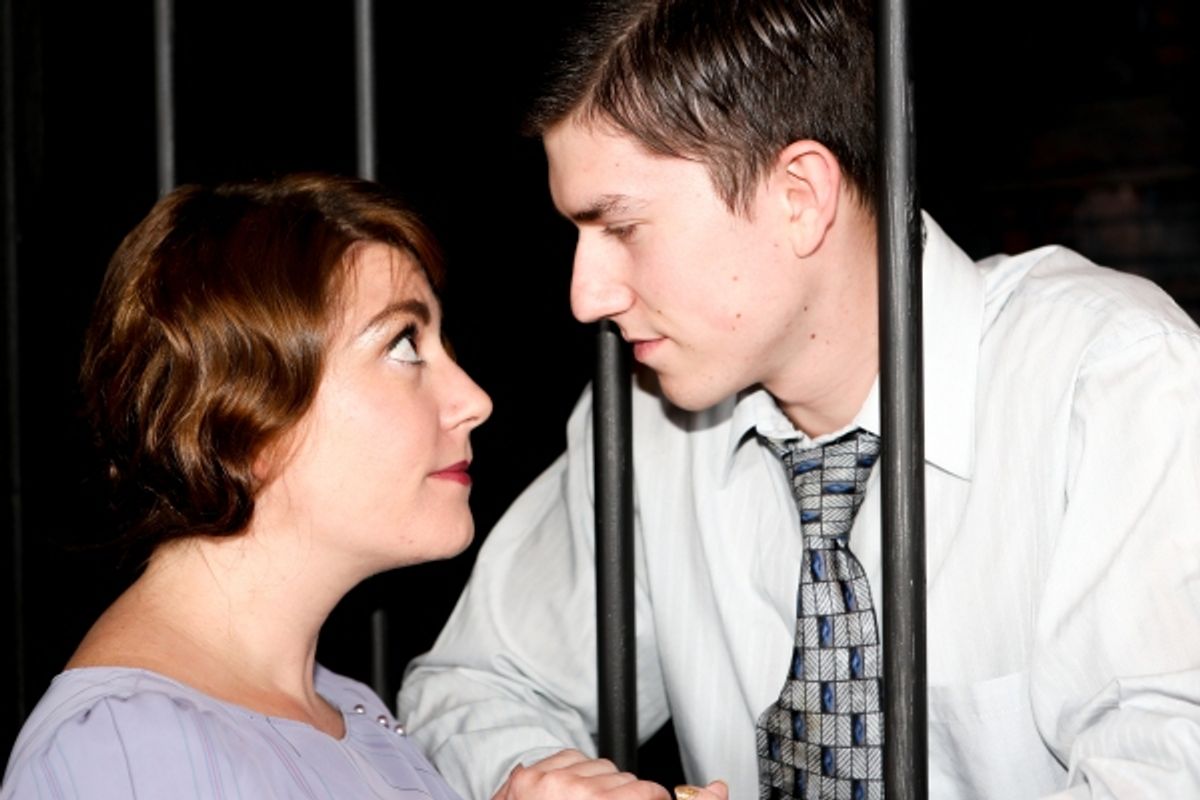 Sarah Porter as Blanche and Brendan Ochs as Buck at 