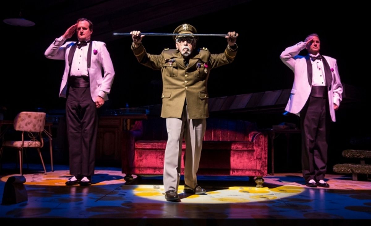 Eric Slater (Fetus one), Mike Nussbaum (Colonel) and Guy Massey (Fetus Two) at 