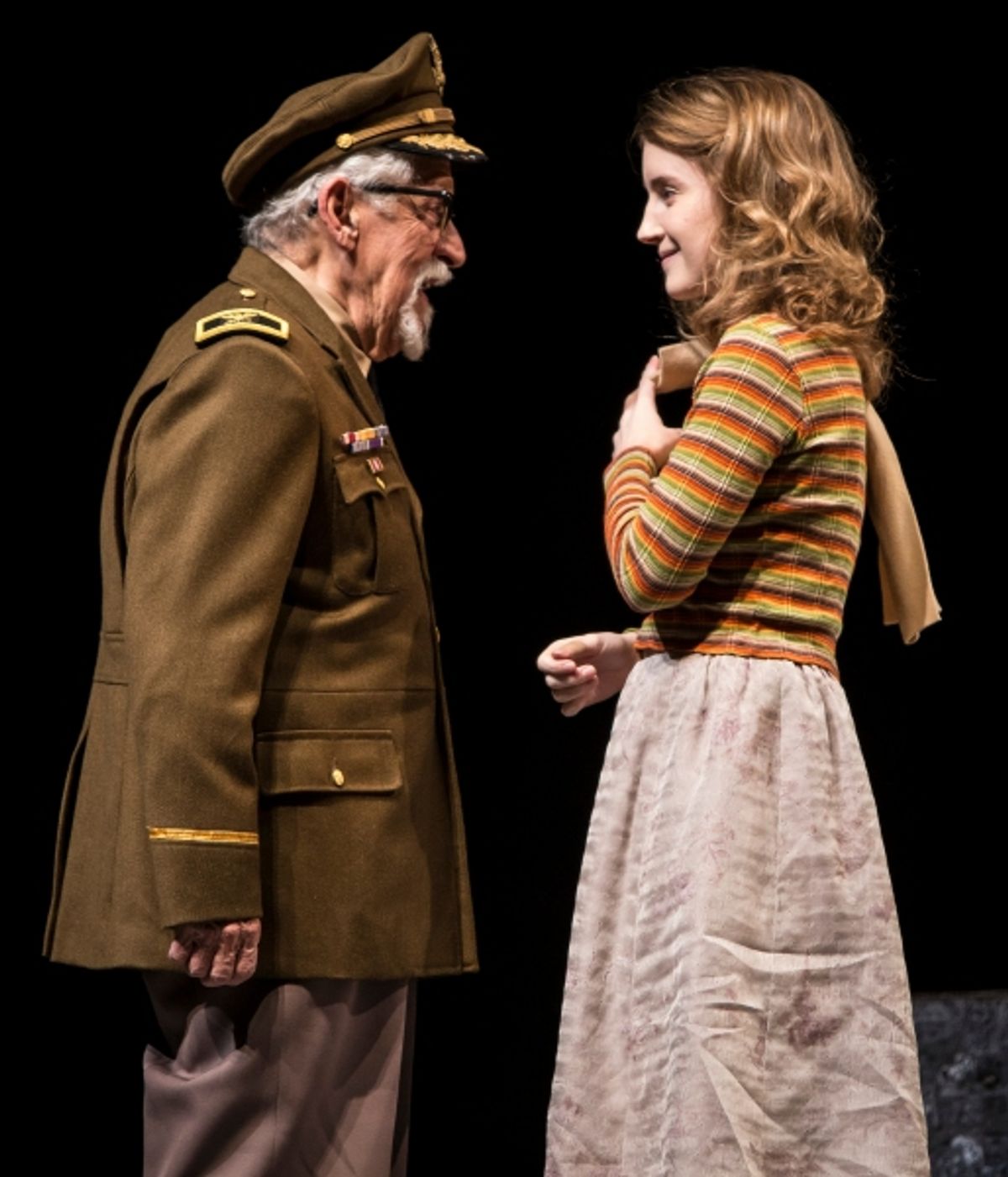 Mike Nussbaum (Colonel) and Catherine Combs (Beauty)  at 