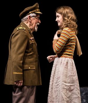 Mike Nussbaum (Colonel) and Catherine Combs (Beauty)  Photo