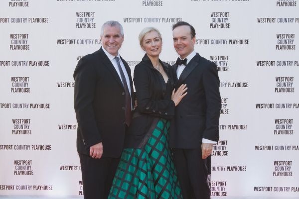 Michael Ross, Westport Country Playhouse Managing Director; actress Susan Lyons, and  Photo