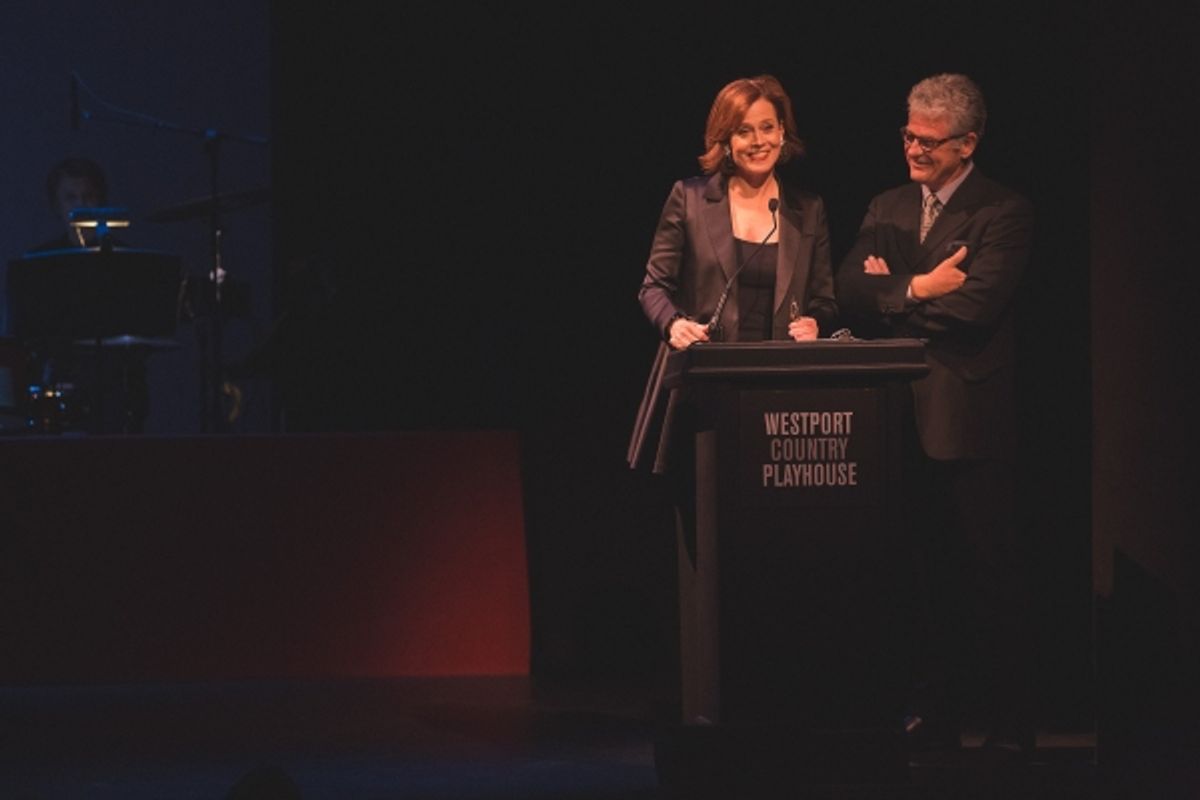 Gala hosts film and stage actress Sigourney Weaver, and her husband Jim Simpson, artistic director of The Flea Theater at 