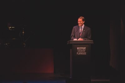 U.S. Senator Richard Blumenthal presents Arthur Levitt with a Certificate of Special  Photo