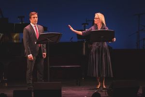 Jake Robards and Maureen Anderman perform a scene from ''The Cocktail Hour'' by A. R. Photo