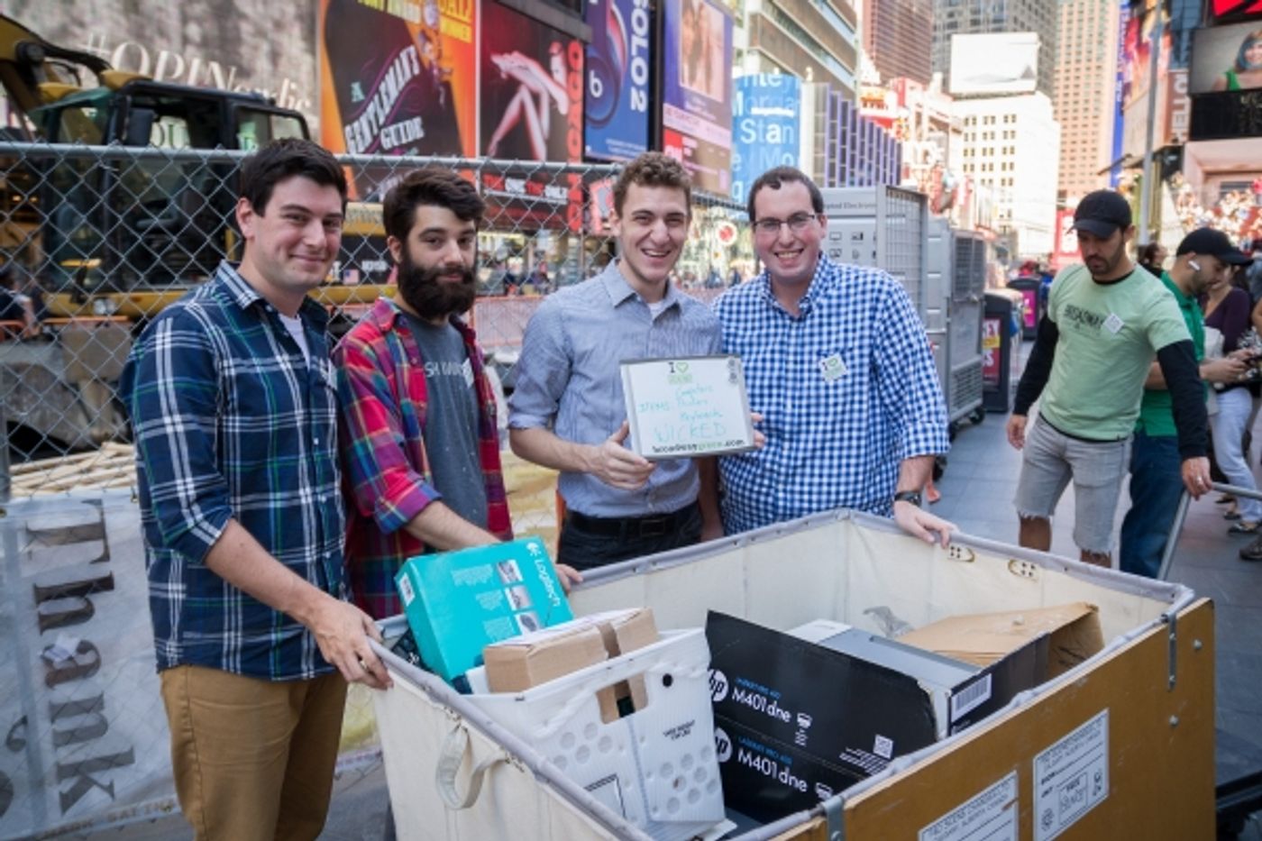 Photo Flash: Stars of WICKED, KINKY BOOTS, IT'S ONLY A PLAY and More Team with BGA for E-Waste Event in Times Square Photo Flash: Stars of WICKED, KINKY BOOTS, IT'S ONLY A PLAY and More Team with BGA for E-Waste Event in Times Square Image
