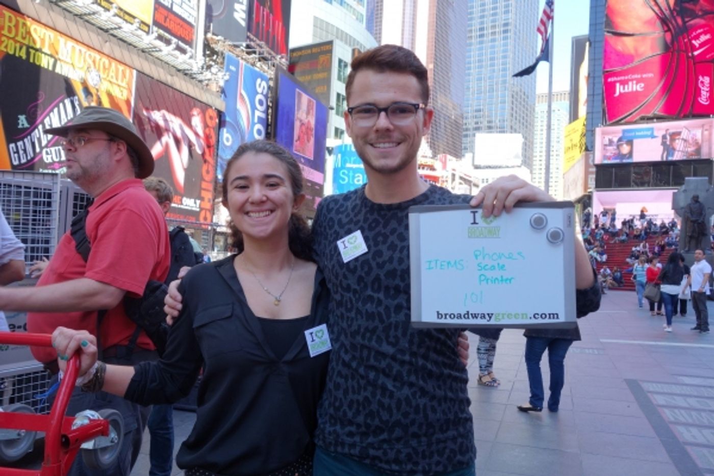 Photo Flash: Stars of WICKED, KINKY BOOTS, IT'S ONLY A PLAY and More Team with BGA for E-Waste Event in Times Square Photo Flash: Stars of WICKED, KINKY BOOTS, IT'S ONLY A PLAY and More Team with BGA for E-Waste Event in Times Square Image