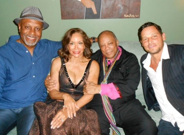 James Pickens, Jr., Freda Payne, Quincy Jones and Justin Chambers (Grey''s Anatomy) Photo
