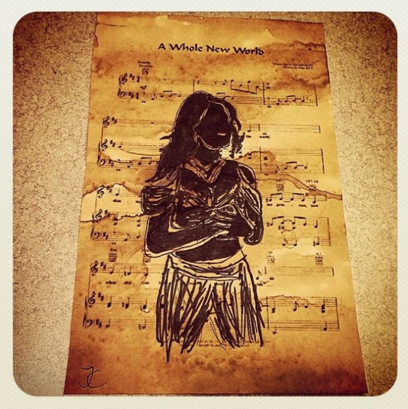 Photo Flash: Saturday Intermission Pics September 27 - ALADDIN's Courtney Reed Shows Off Fan Art, and More  Image