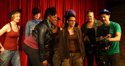Company members and Andrew Keenan-Bolger Photo
