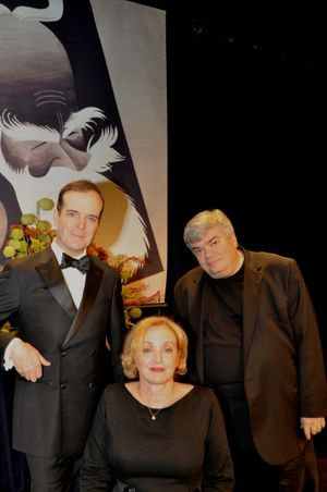 Jefferson Mays, J. Smith Cameron and Terry Teachout Photo