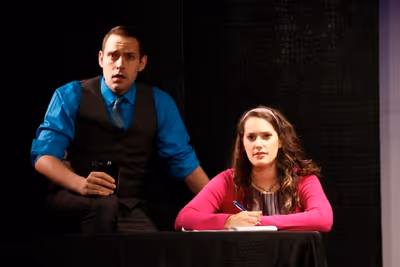 WES DRUMMOND as Edward Chump and BREENA BECK as Kelly Photo