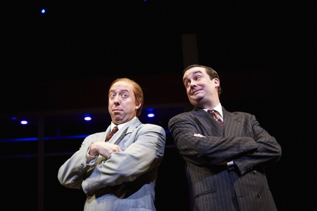 Actors Lynn Robert Berg (left, as Mr. Frank Ford) and Ian Gould (right, as Mr. George Page) at 