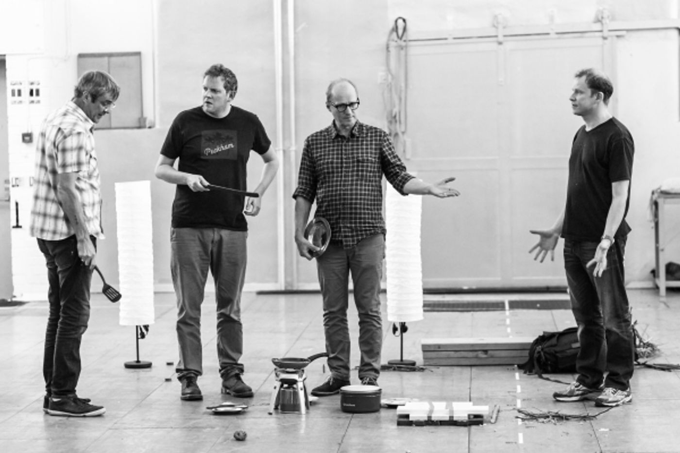 Photo Flash: In Rehearsal with Adrian Edmonson and More for NEVILLE'S ISLAND at the Duke of York's Theatre  Image