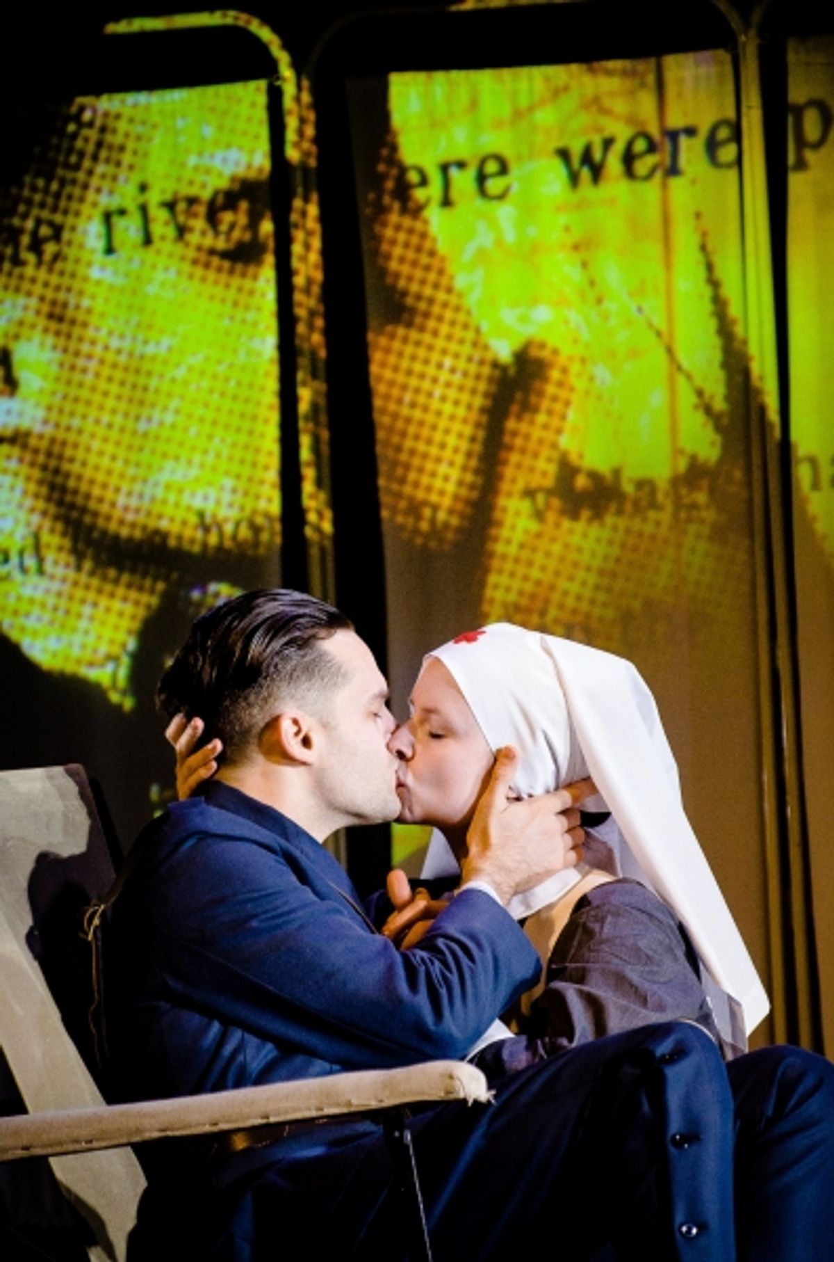 Jude Monk McGowan as Frederic Henry and Laura Atherton as Catherine Barkley at 