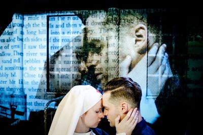 Jude Monk McGowan as Frederic Henry and Laura Atherton as Catherine Barkley Photo