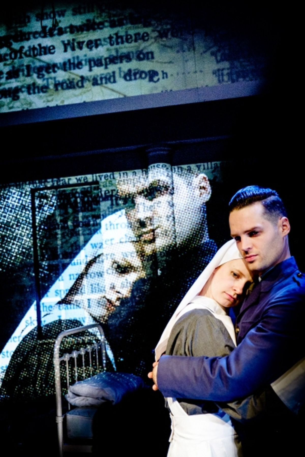 Jude Monk McGowan as Frederic Henry and Laura Atherton as Catherine Barkley at 