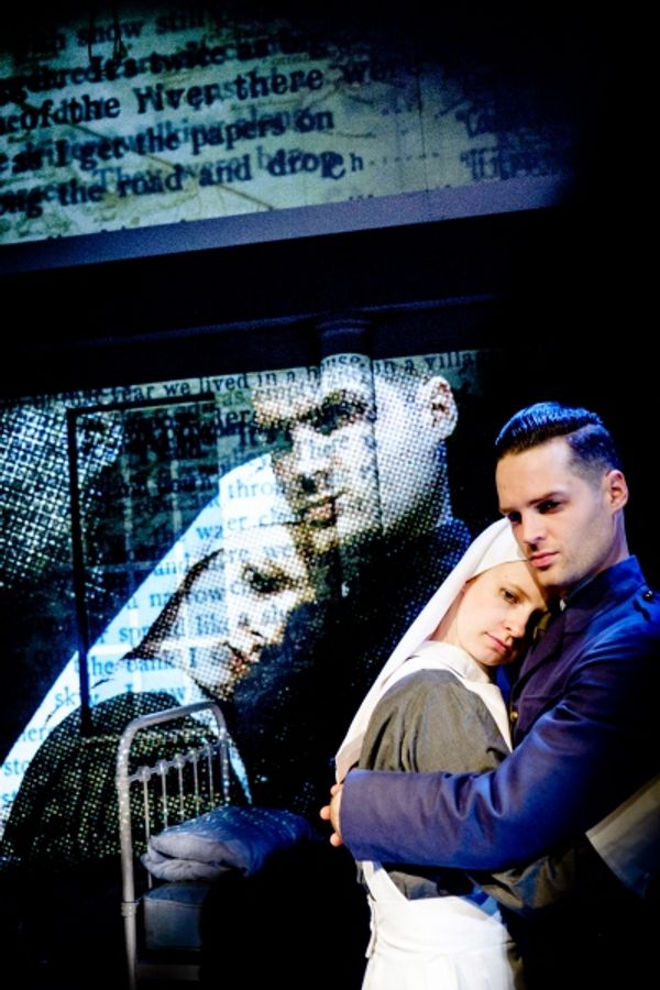 Jude Monk McGowan as Frederic Henry and Laura Atherton as Catherine Barkley Photo