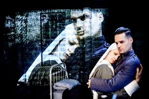 Jude Monk McGowan as Frederic Henry and Laura Atherton as Catherine Barkley @ BroadwayWorld Jude Monk McGowan as Frederic Henry and Laura Atherton as Catherine Barkley Photo