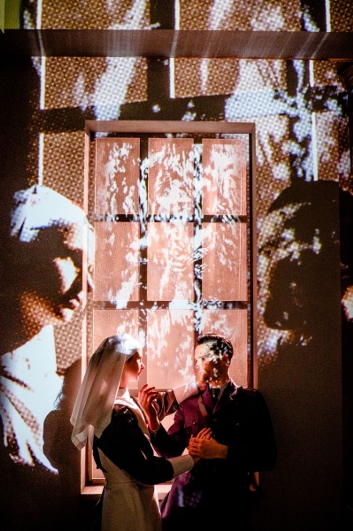 Jude Monk McGowan as Frederic Henry and Laura Atherton as Catherine Barkley at 