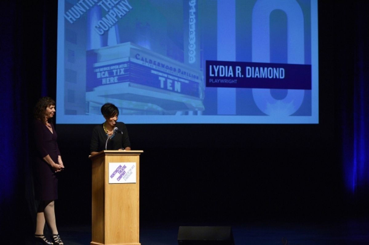 Huntington Playwright-in-Residence Melinda Lopez (BECOMING CUBA, SONIA FLEW) and playwright Lydia R. Diamond (SMART PEOPLE, STICK FLY) at 