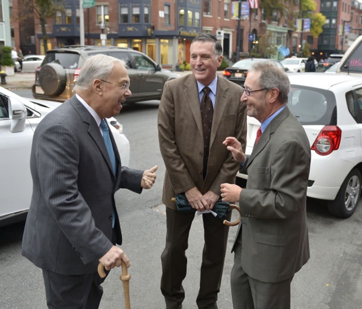 Former Boston Mayor Thomas M. Menino, Harry Collings (formerly of the BRA), and Huntington Managing Director Michael Maso at 